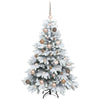 Kunstig juletre med 150 LED med stativ grønn 120 cm PE og PVC