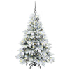 Kunstig juletre med 150 LED med stativ grønn 120 cm PE og PVC