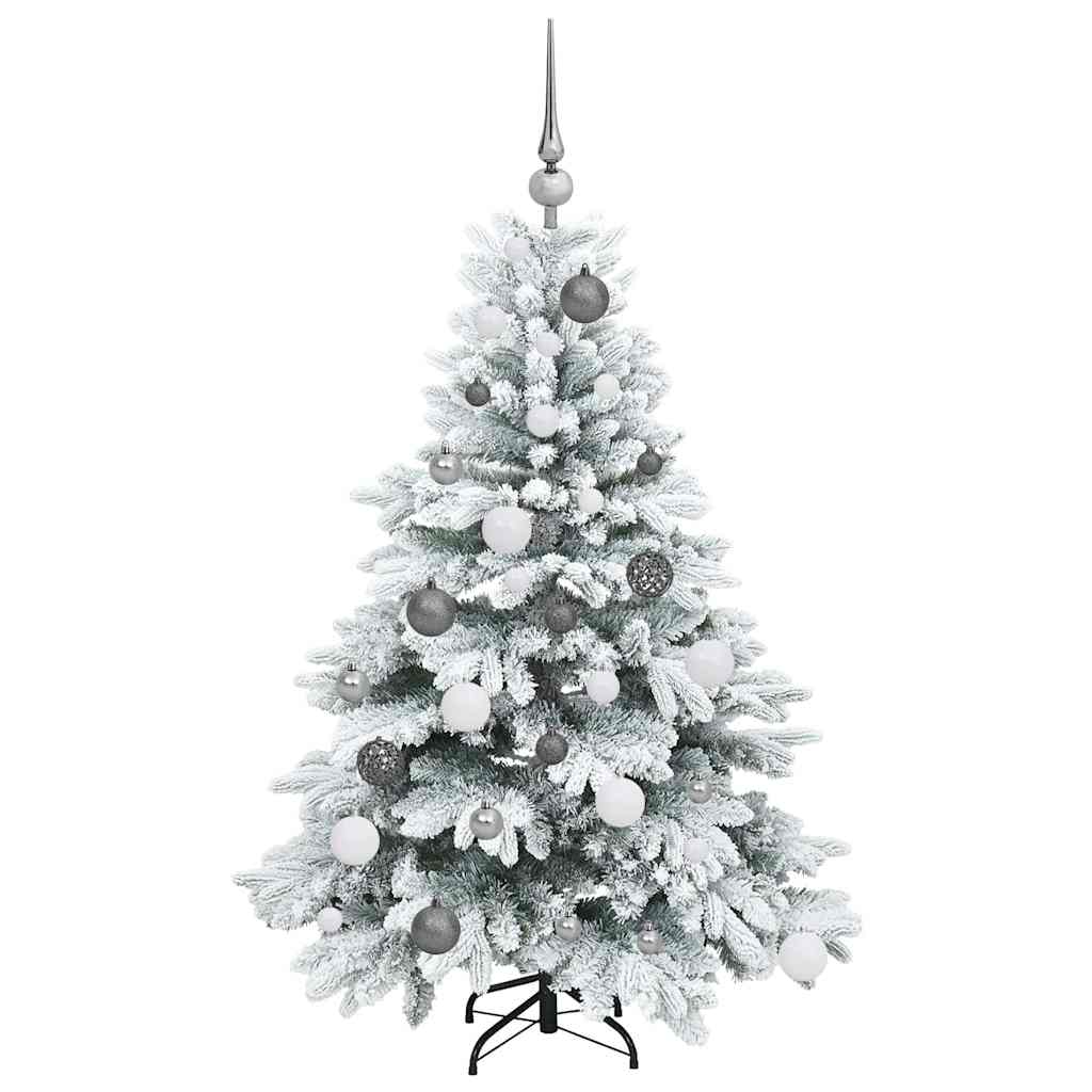Kunstig juletre med 150 LED med stativ grønn 120 cm PE og PVC