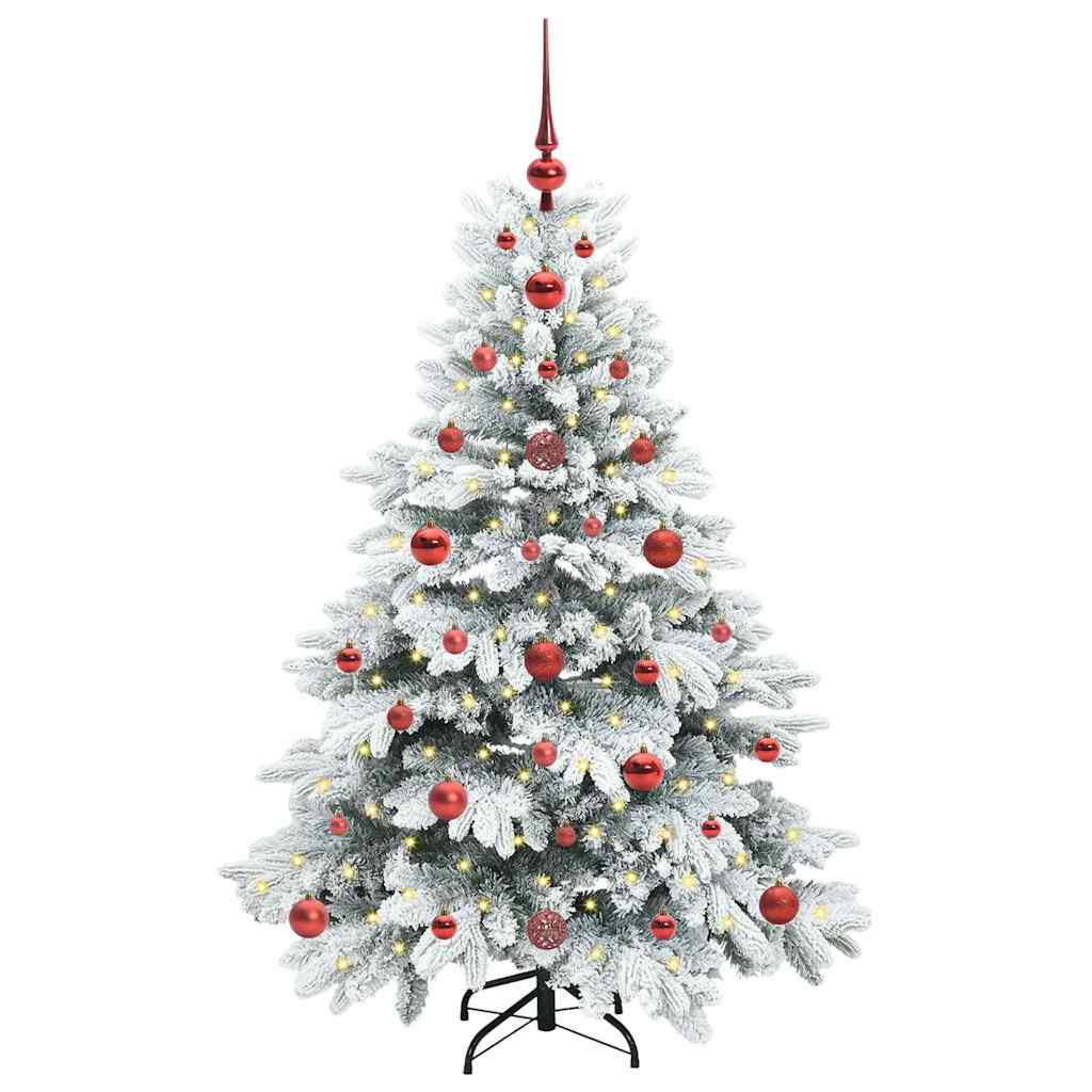 Kunstig juletre med 150 LED med stativ grønn 120 cm PE og PVC