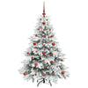 Kunstig juletre med 150 LED med stativ grønn 120 cm PE og PVC