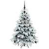 Kunstig juletre med 150 LED med stativ grønn 120 cm PE og PVC
