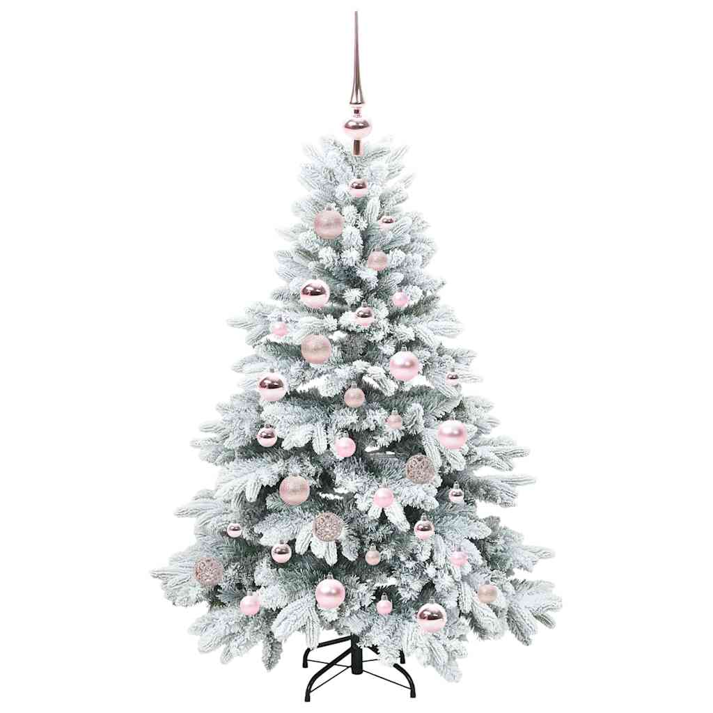Kunstig juletre med 150 LED med stativ grønn 120 cm PE og PVC