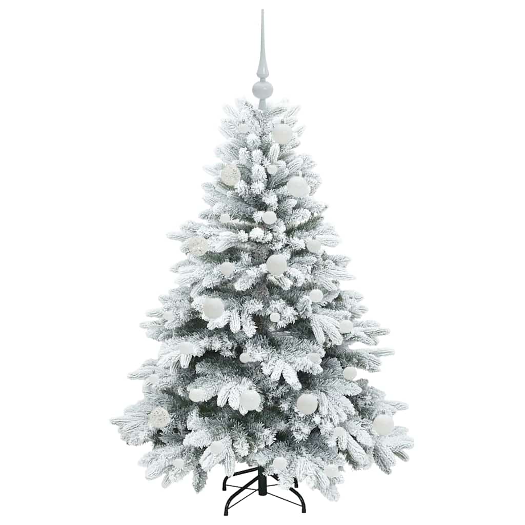 Kunstig juletre med 150 LED med stativ grønn 120 cm PE og PVC