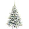 Kunstig juletre med 150 LED med stativ grønn 120 cm PE og PVC