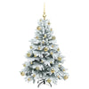 Kunstig juletre med 150 LED med stativ grønn 120 cm PE og PVC