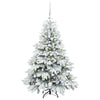 Kunstig juletre med 150 LED med stativ grønn 120 cm PE og PVC