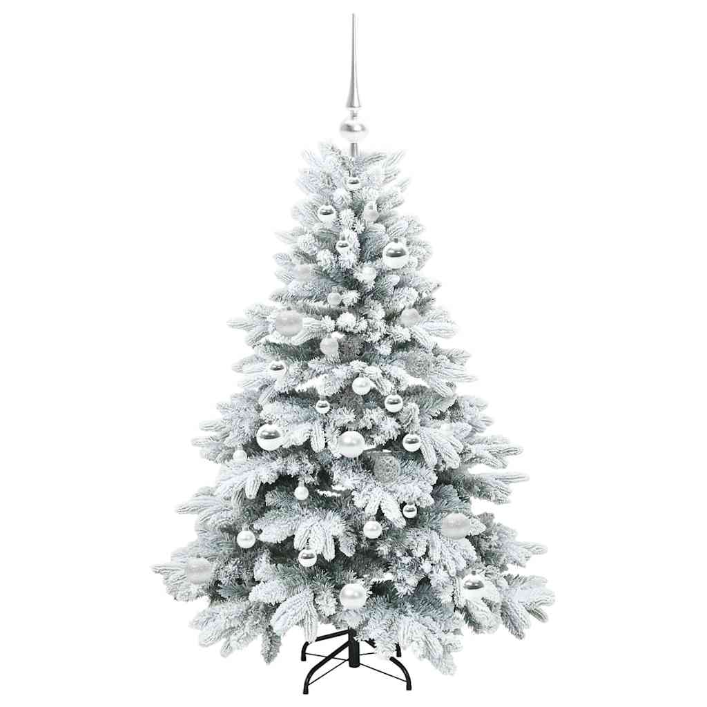 Kunstig juletre med 150 LED med stativ grønn 120 cm PE og PVC