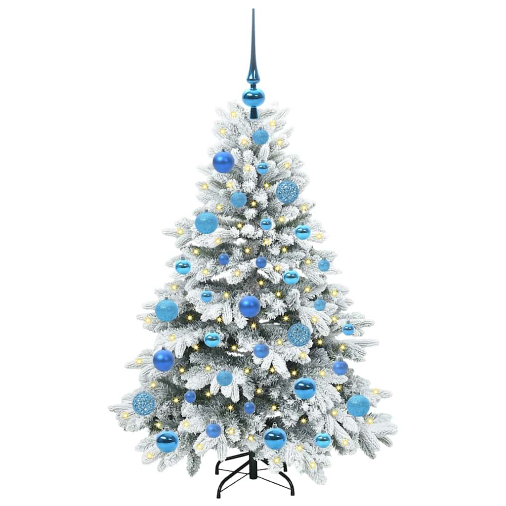 Kunstig juletre med 150 LED med stativ grønn 120 cm PE og PVC