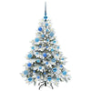 Kunstig juletre med 150 LED med stativ grønn 120 cm PE og PVC