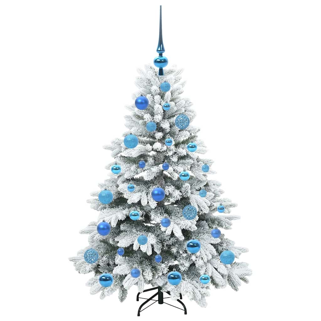 Kunstig juletre med 150 LED med stativ grønn 120 cm PE og PVC