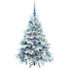 Kunstig juletre med 150 LED med stativ grønn 120 cm PE og PVC