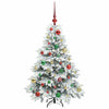 Kunstig juletre med 150 LED med stativ grønn 120 cm PE og PVC