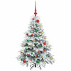 Kunstig juletre med 150 LED med stativ grønn 120 cm PE og PVC