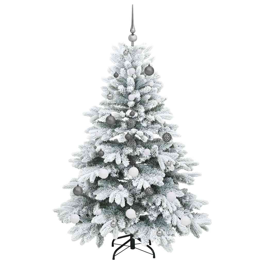 Kunstig juletre med 150 LED med stativ grønn 150 cm PE og PVC