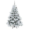 Kunstig juletre med 150 LED med stativ grønn 150 cm PE og PVC