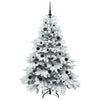 Kunstig juletre med 150 LED med stativ grønn 150 cm PE og PVC