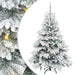 Kunstig juletre med 150 LED med stativ Hvit 150 cm PE og PVC