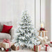 Kunstig juletre med 150 LED med stativ Hvit 150 cm PE og PVC