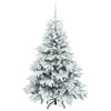Kunstig juletre med 150 LED med stativ grønn 150 cm PE og PVC