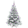 Kunstig juletre med 150 LED med stativ grønn 150 cm PE og PVC