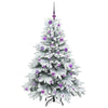 Kunstig juletre med 150 LED med stativ grønn 150 cm PE og PVC