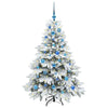 Kunstig juletre med 150 LED med stativ grønn 150 cm PE og PVC