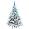 Kunstig juletre med 150 LED med stativ grønn 150 cm PE og PVC