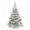 Kunstig juletre med 150 LED med stativ grønn 150 cm PE og PVC
