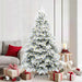 Kunstig juletre med 300 LED med stativ Hvit 180 cm PE og PVC