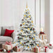 Kunstig juletre med 300 LED med stativ Hvit 180 cm PE og PVC