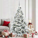 Kunstig juletre med 300 LED med stativ Hvit 180 cm PE og PVC