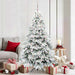 Kunstig juletre med 300 LED med stativ Hvit 180 cm PE og PVC