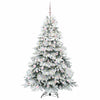 Kunstig juletre med 300 LED med stativ grønn 180 cm PE og PVC