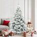 Kunstig juletre med 300 LED med stativ Hvit 180 cm PE og PVC