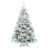 Kunstig juletre med 300 LED med stativ grønn 180 cm PE og PVC