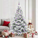 Kunstig juletre med 300 LED med stativ Hvit 180 cm PE og PVC
