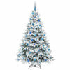 Kunstig juletre med 300 LED med stativ grønn 180 cm PE og PVC