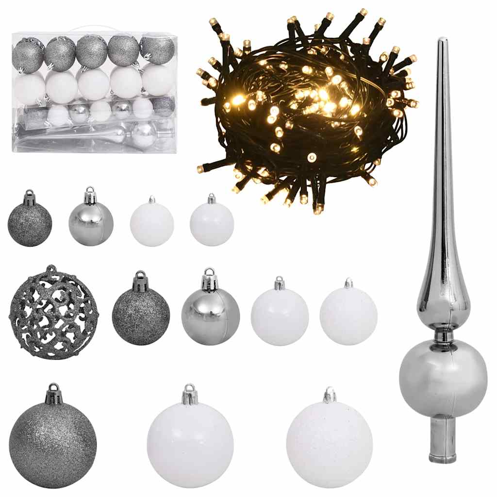 Kunstig sammensatt juletre med 150 LED med stativ 150 cm PVC