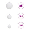 Kunstig sammensatt juletre med 150 LED med stativ 150 cm PVC
