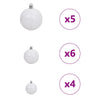 Kunstig sammensatt juletre med 150 LED med stativ 150 cm PVC
