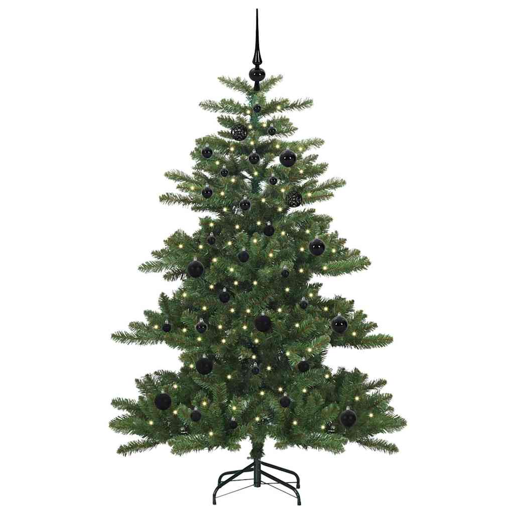 Kunstig sammensatt juletre med 150 LED grønn 150 cm PVC og stål