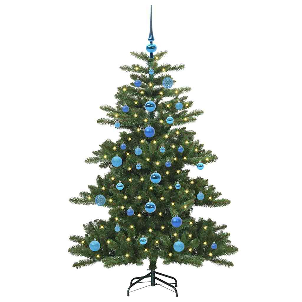 Kunstig sammensatt juletre med 150 LED grønn 150 cm PVC og stål