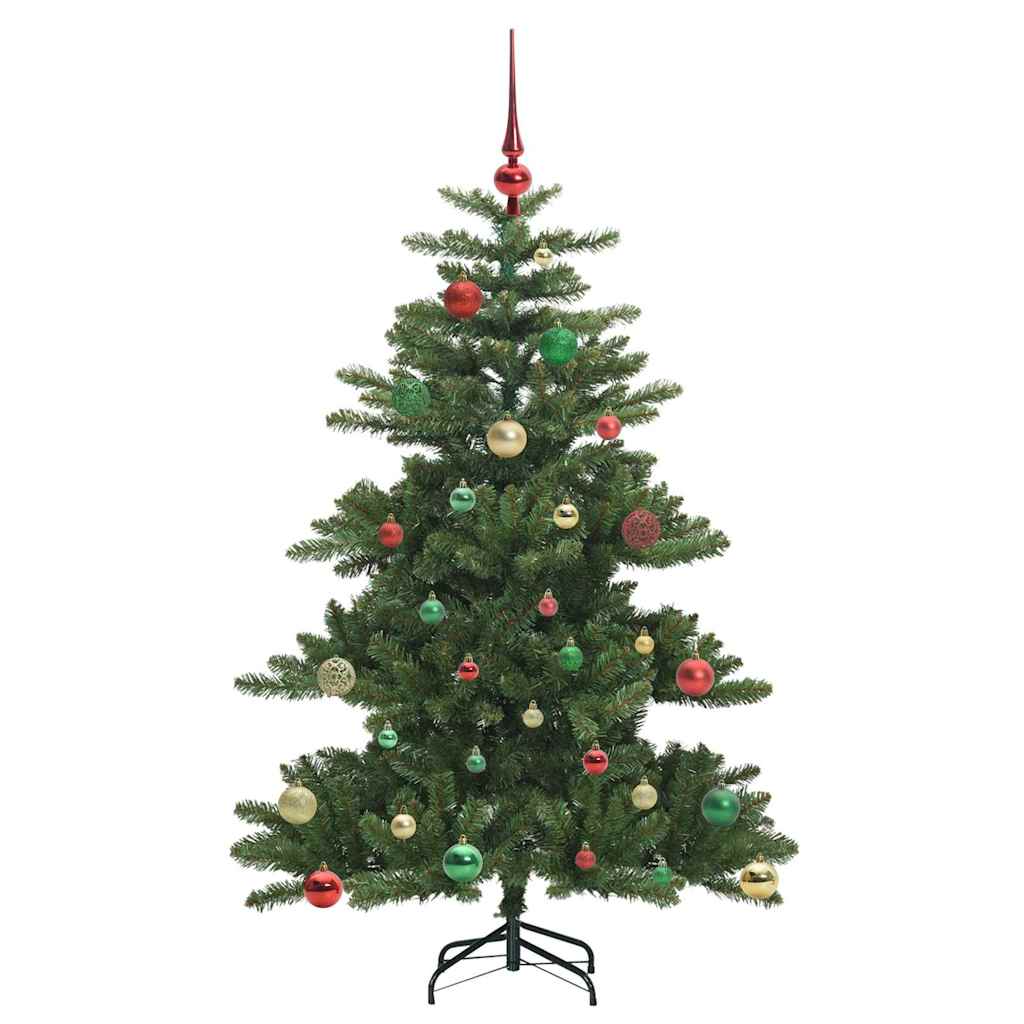 Kunstig sammensatt juletre med 150 LED grønn 150 cm PVC og stål