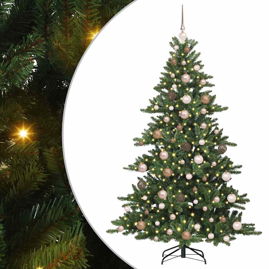 Kunstig sammensatt juletre med 300 LED med stativ 180 cm PVC