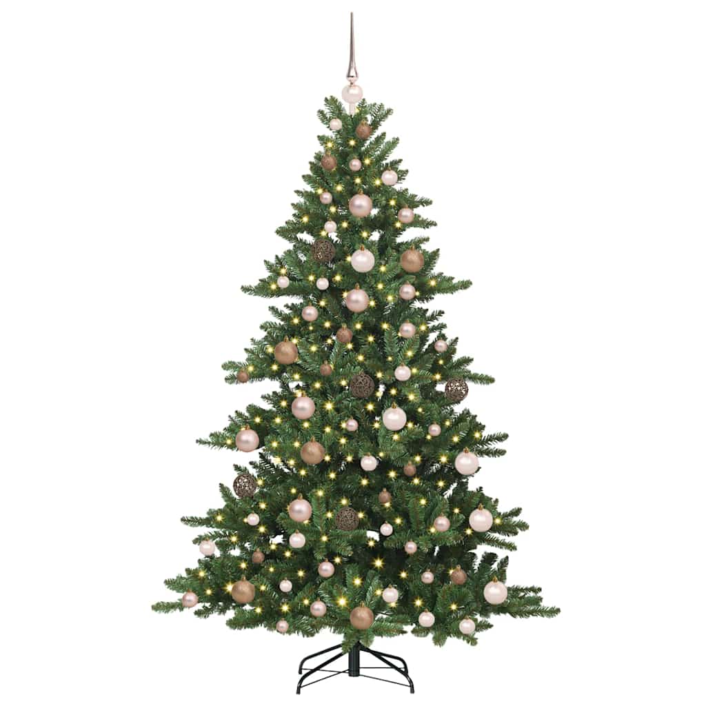 Kunstig sammensatt juletre med 300 LED med stativ 180 cm PVC