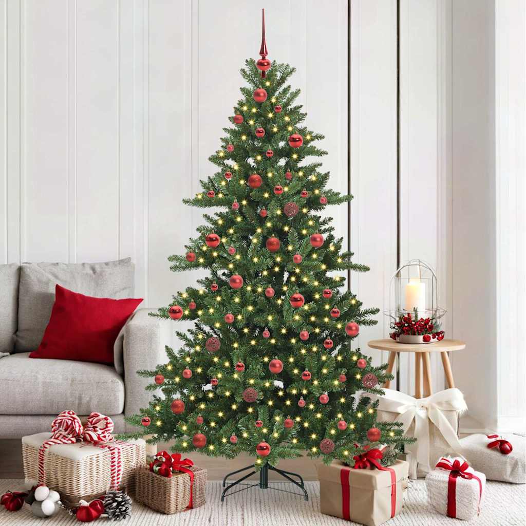 Kunstig sammensatt juletre med 300 LED med stativ 180 cm PVC