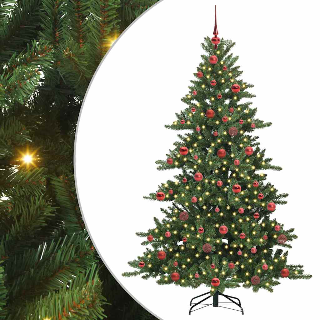 Kunstig sammensatt juletre med 300 LED med stativ 180 cm PVC
