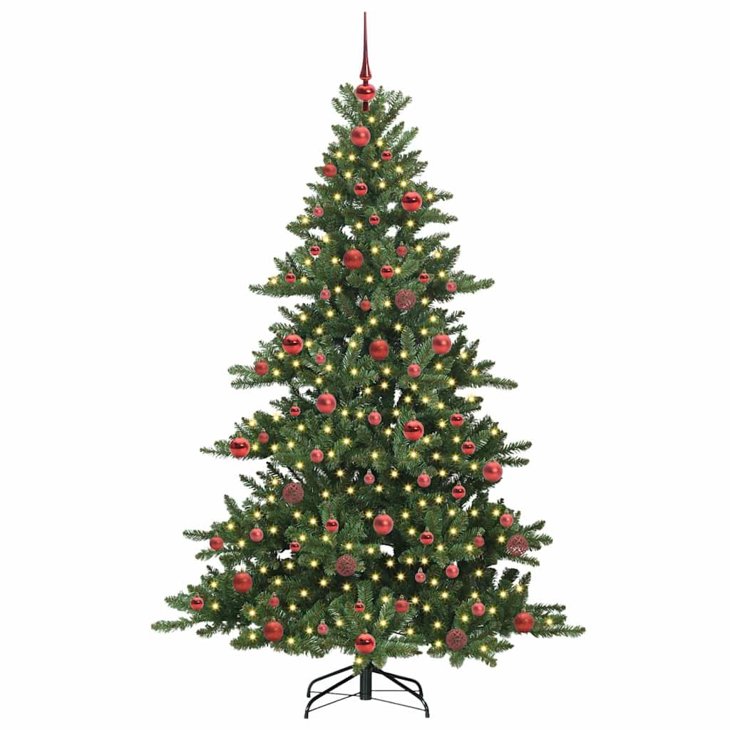 Kunstig sammensatt juletre med 300 LED med stativ 180 cm PVC