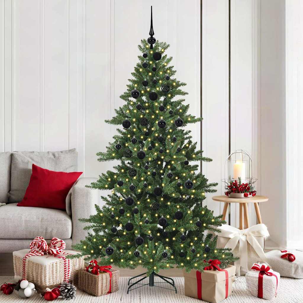 Kunstig sammensatt juletre med 300 LED med stativ 180 cm PVC